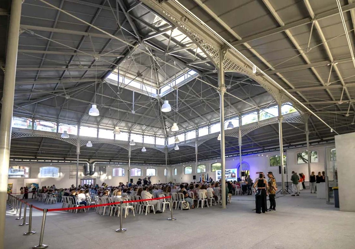 El interior del edificio en su inauguración