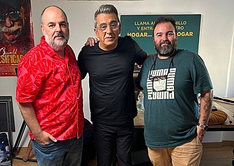 Imagen secundaria 1 - Esteban Magaz y José David Díaz, con Pedro Piqueras y Andreu Buenafuente