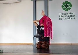 Alba Selva, durante sus ensayos