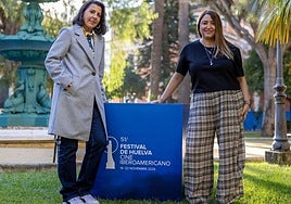 La realizadora Nuria Vargas y la productora Pilar Crespo en el Festival de Huelva.