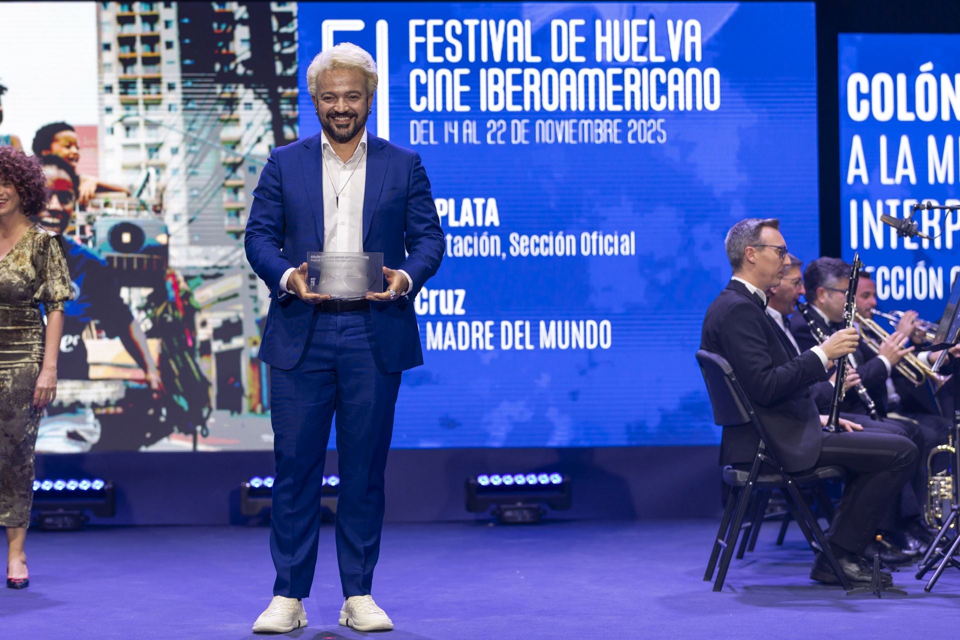 Así lucieron los premiados en la gala de clausura del 51 Festival de Cine Iberoamericano de Huelva