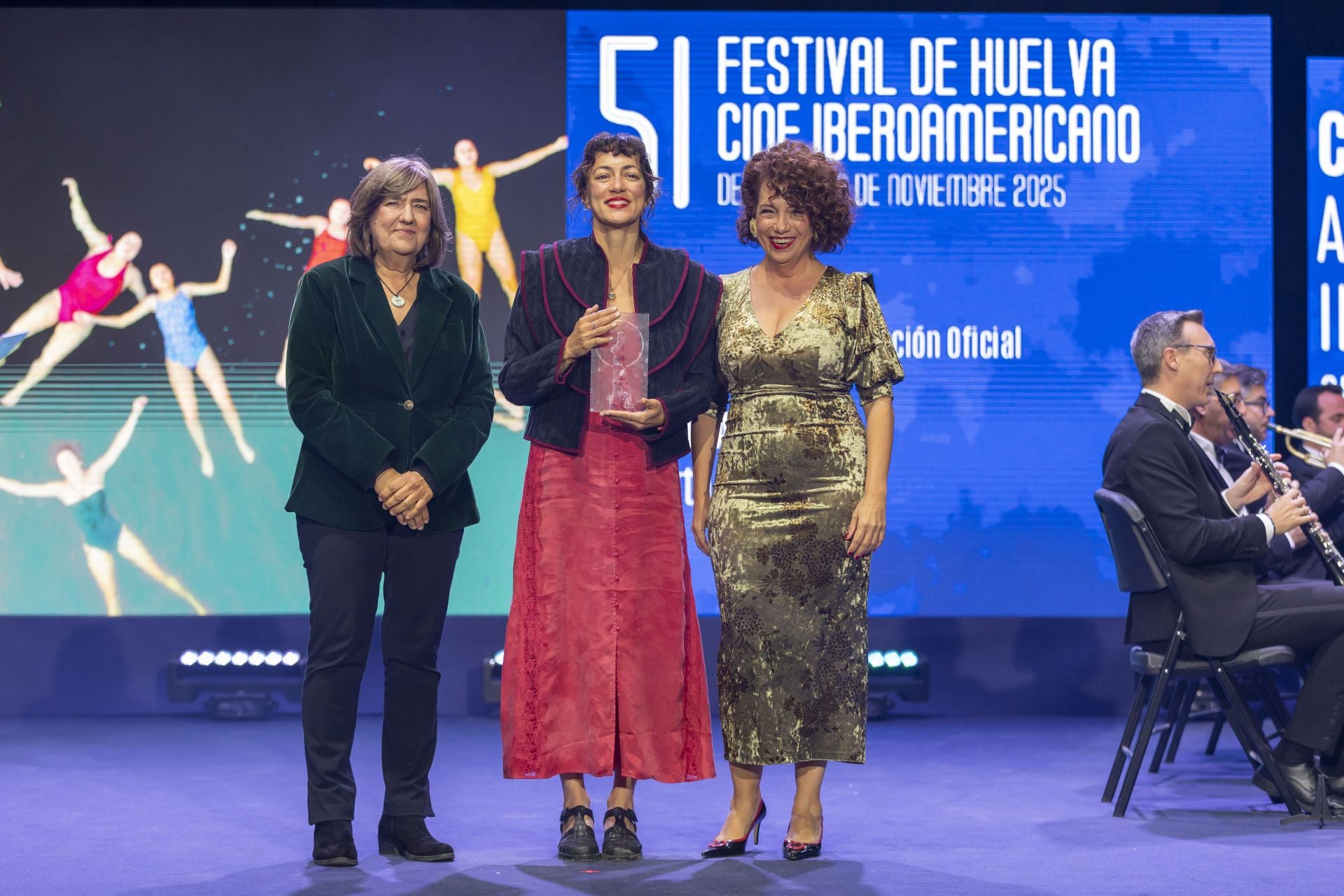Así lucieron los premiados en la gala de clausura del 51 Festival de Cine Iberoamericano de Huelva
