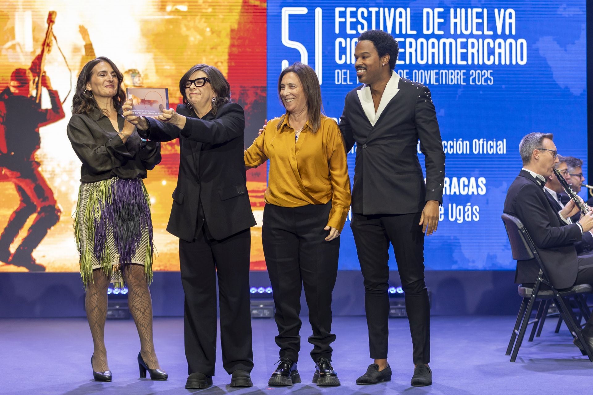 Así lucieron los premiados en la gala de clausura del 51 Festival de Cine Iberoamericano de Huelva