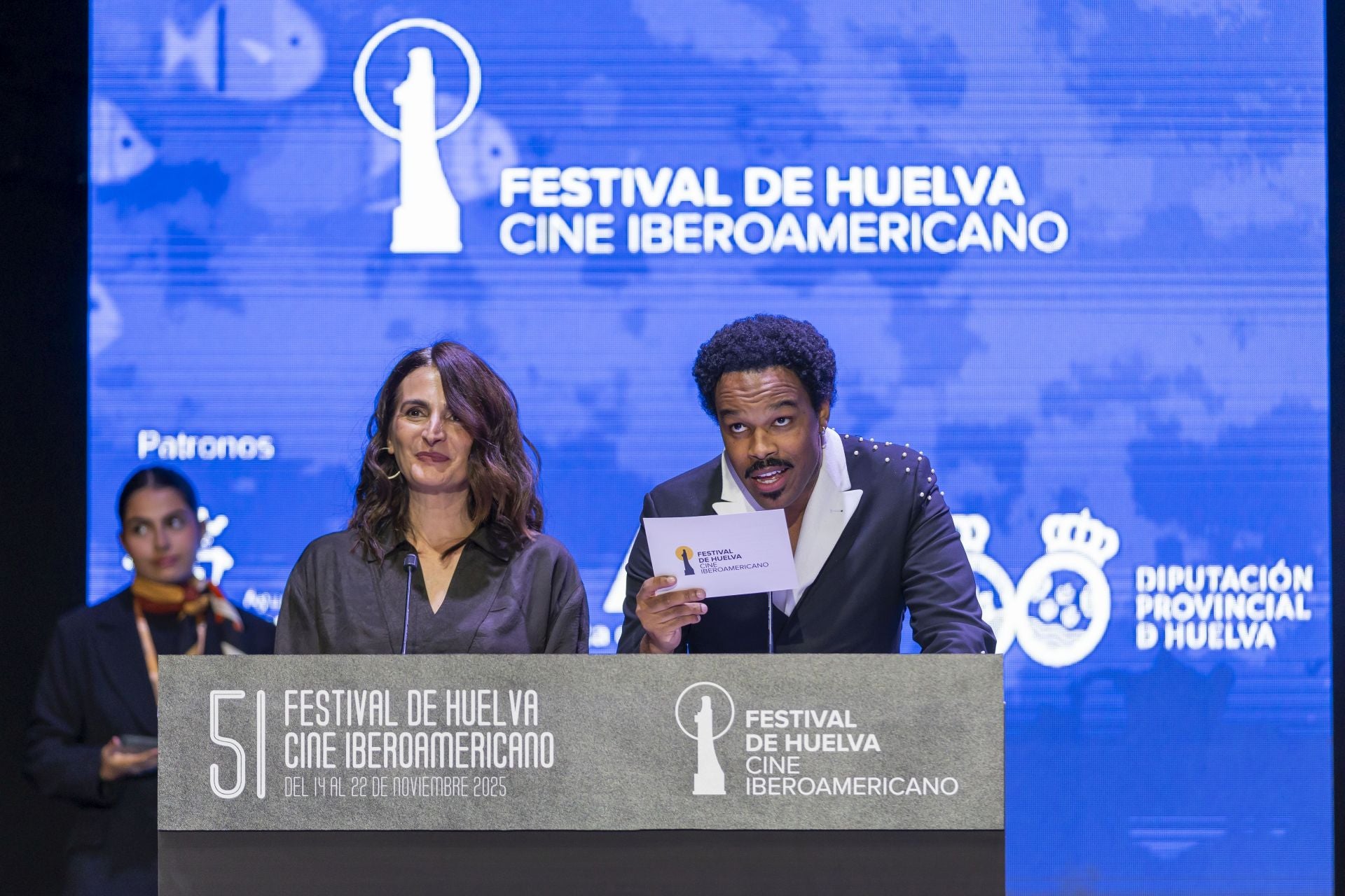 Así lucieron los premiados en la gala de clausura del 51 Festival de Cine Iberoamericano de Huelva