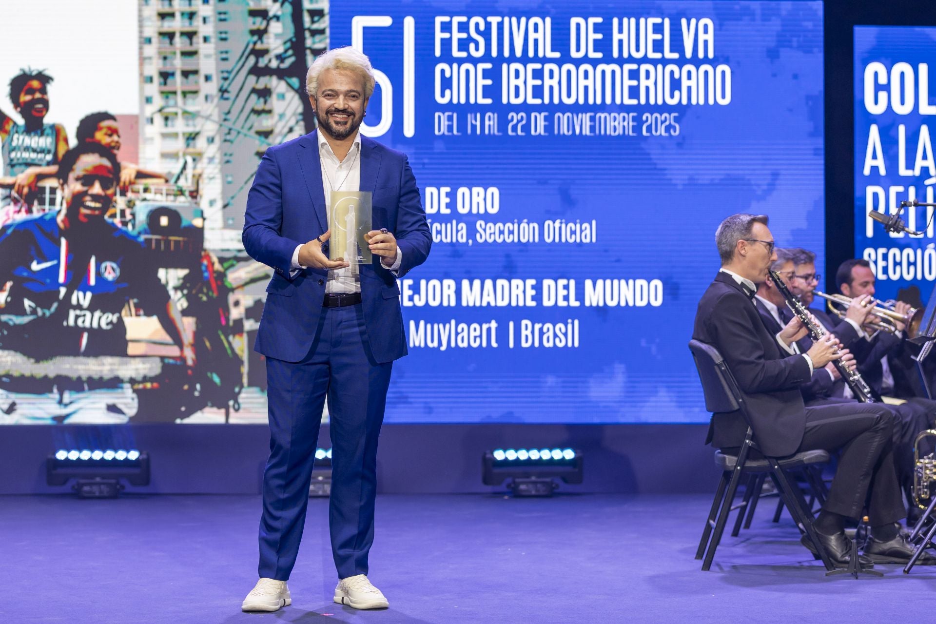 Así lucieron los premiados en la gala de clausura del 51 Festival de Cine Iberoamericano de Huelva