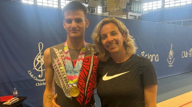 Casado, con su entrenadora, Andriana Stoyanska