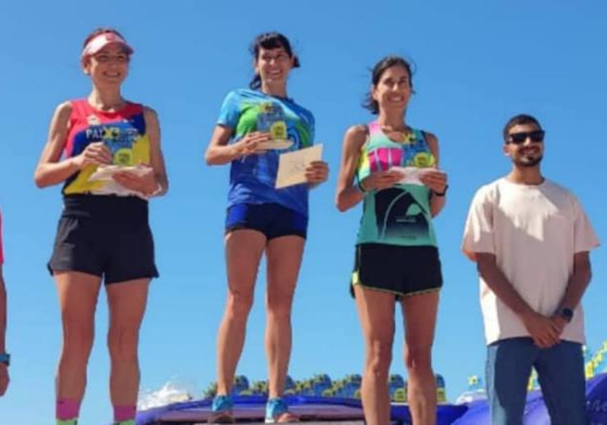 Celia Romero, en lo alto del podio