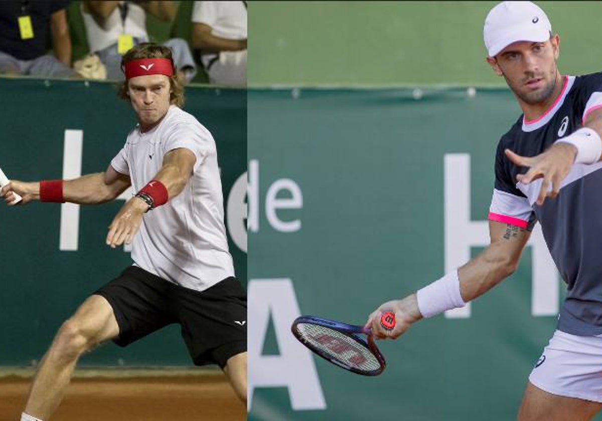 Andrey Rublev y Borna Coric, en sus partidos de este jueves