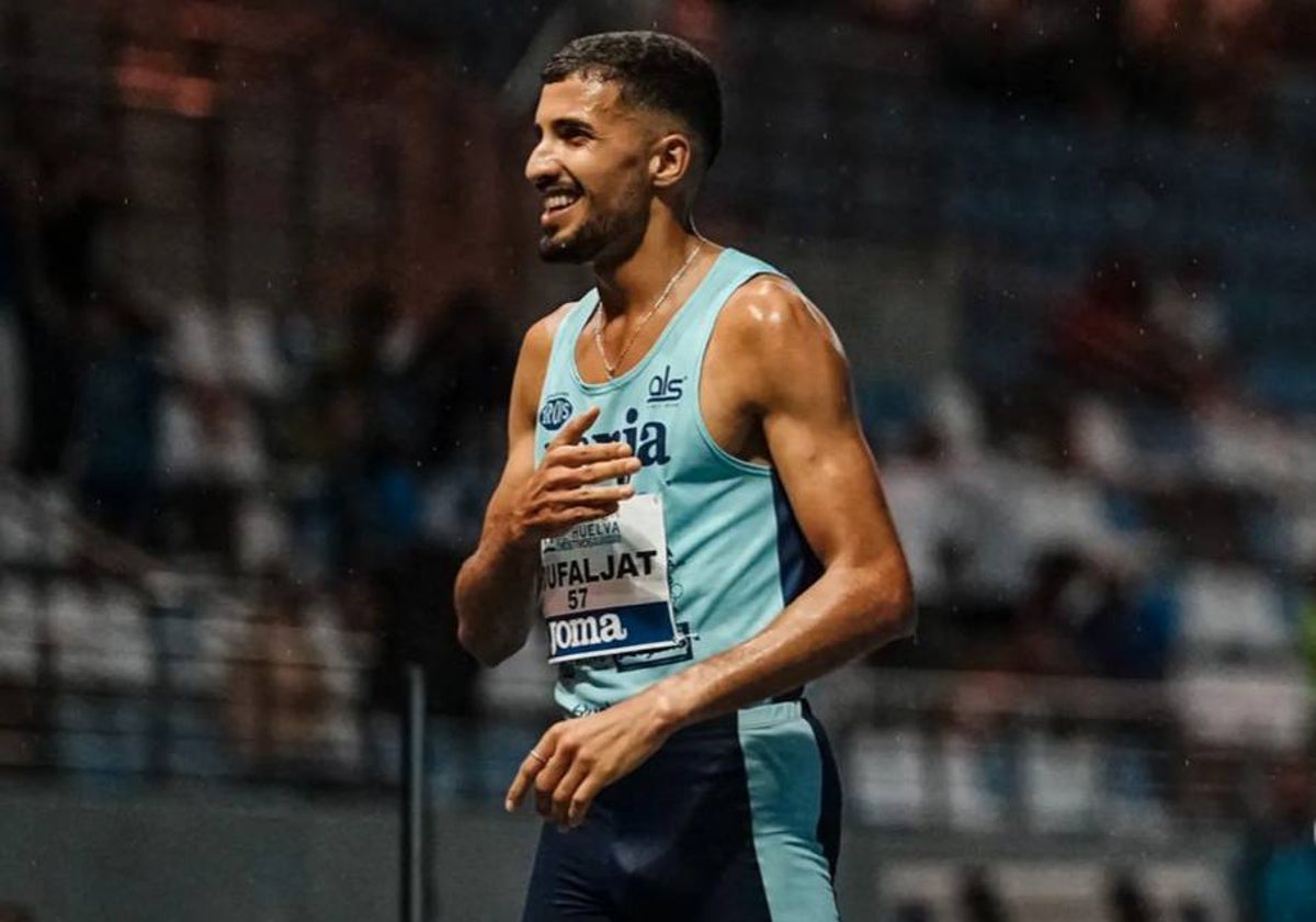 Zakaria Boufaljat, tras correr en el Meeting Iberoamericano