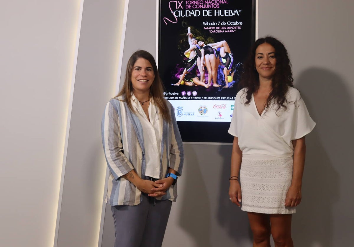 La presentación en el Ayuntamiento de Huelva del Torneo Nacional de Conjuntos de gimnasia rítmica