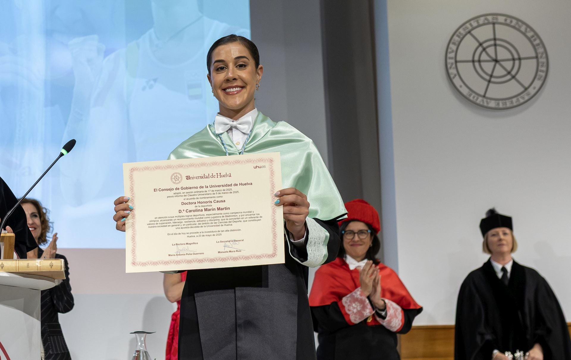 La investidura de Carolina Marín como Honoris Causa, en imágenes