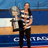 Haideé Ojda, con la décima Copa de Campeones de España conquistada por el IES La Orden