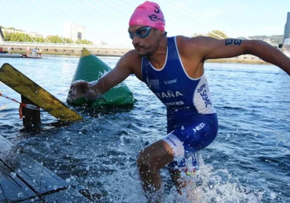 Iván Raña, en una competición