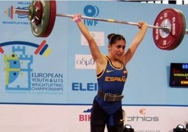 Lucía González, en una competición