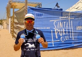 Rubén Gutiérrez, ganador absoluto de la Travesía a Nado de Santa Pura