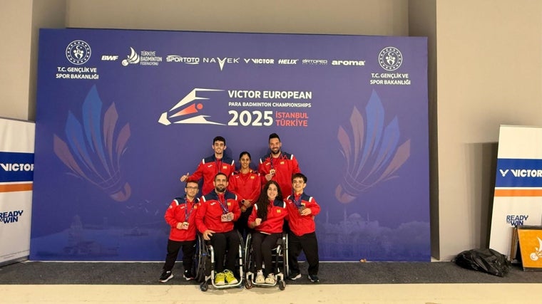 El equipo español de parabádminton