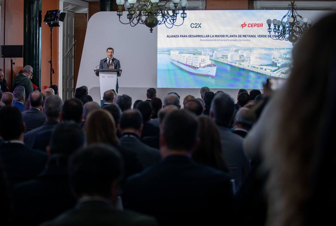 La presentación de la planta de metanol verde en Huelva, en imágenes