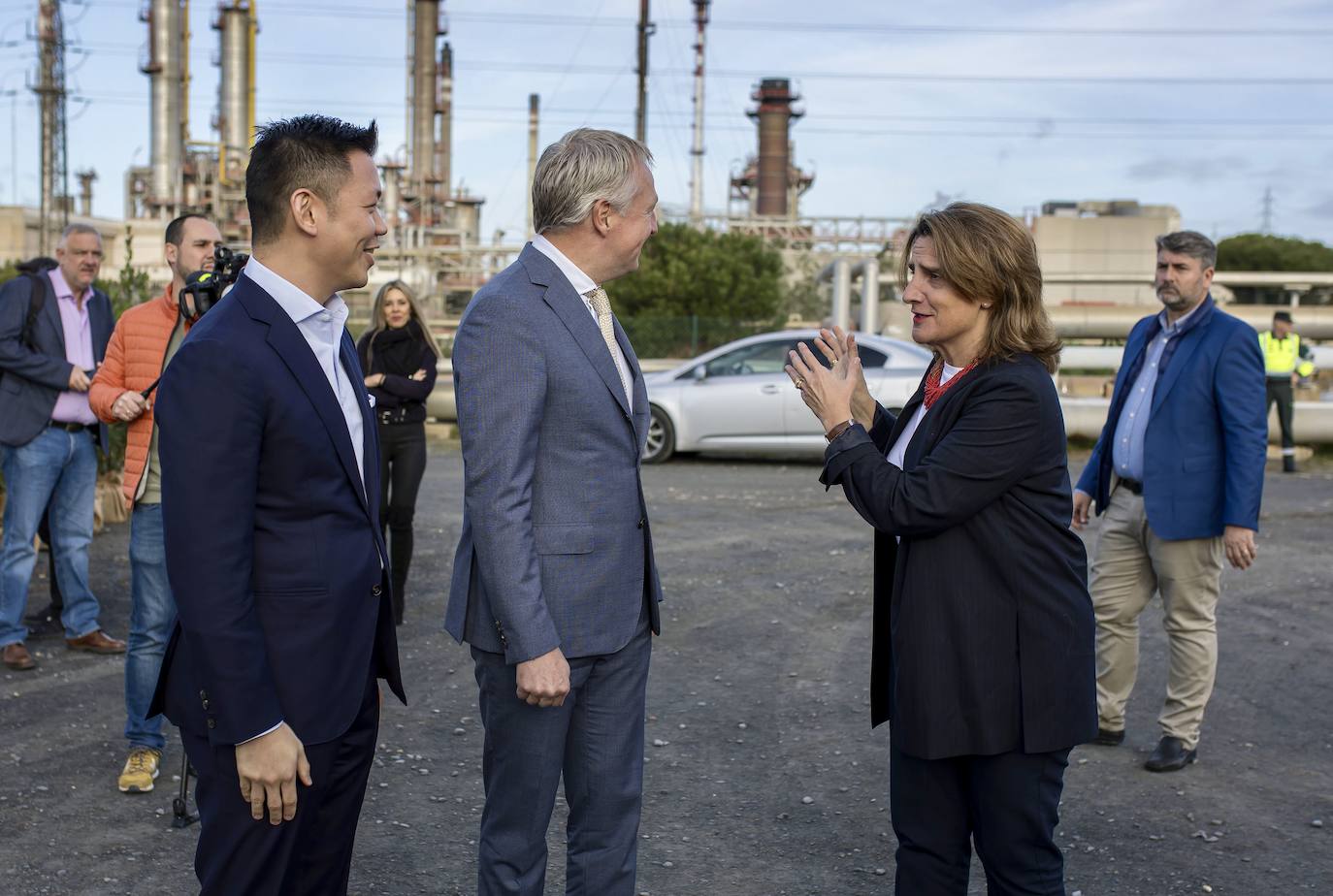 La colocación de la primera piedra de la planta de biocombustibles 2G, en imágenes