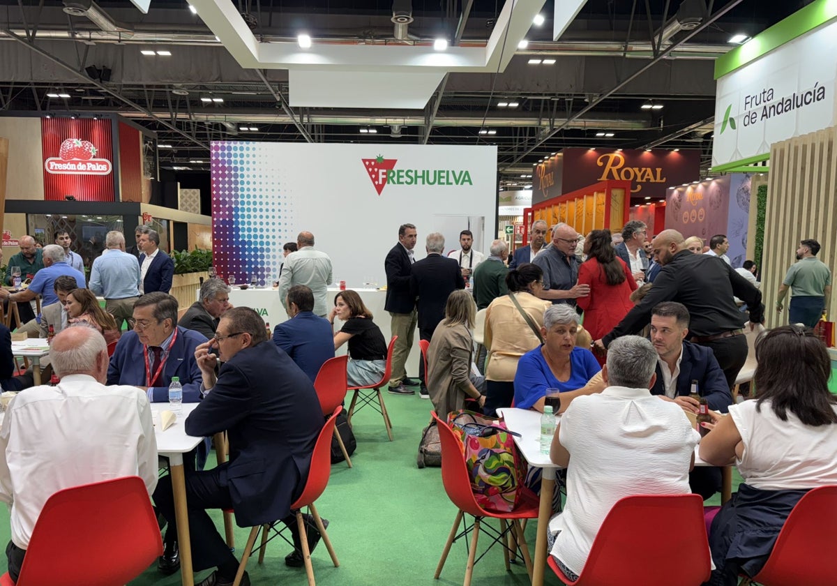 Stand de Freshuelva en la feria Fruit Attraction de Madrid