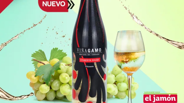 Promoción de esta variedad de vino en Supermercados El Jamón.