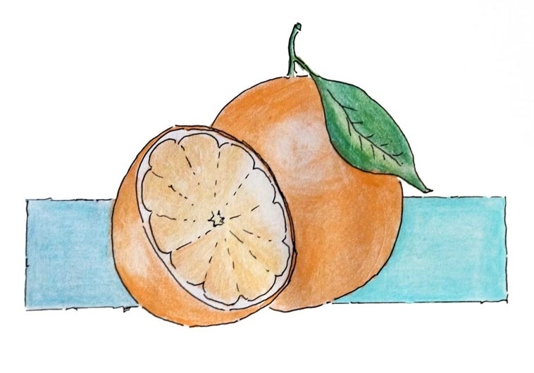 Dibujo de unas naranjas