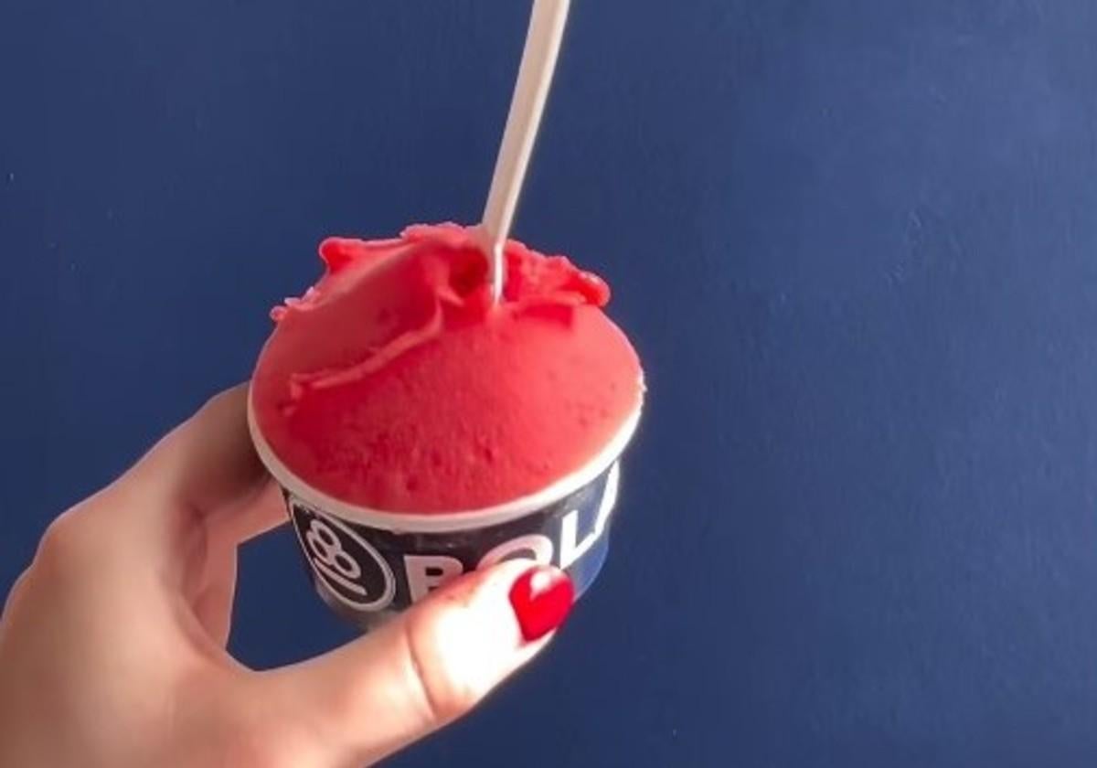 Imagen del nuevo helado que ha lanzado la Heladería Bolas