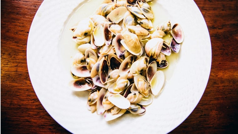 Coquinas, uno de los platos de la carta de Taberna El Condado