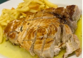 Pez espada, uno de los platos obligatorios del restaurante El Marinero en Punta Umbría