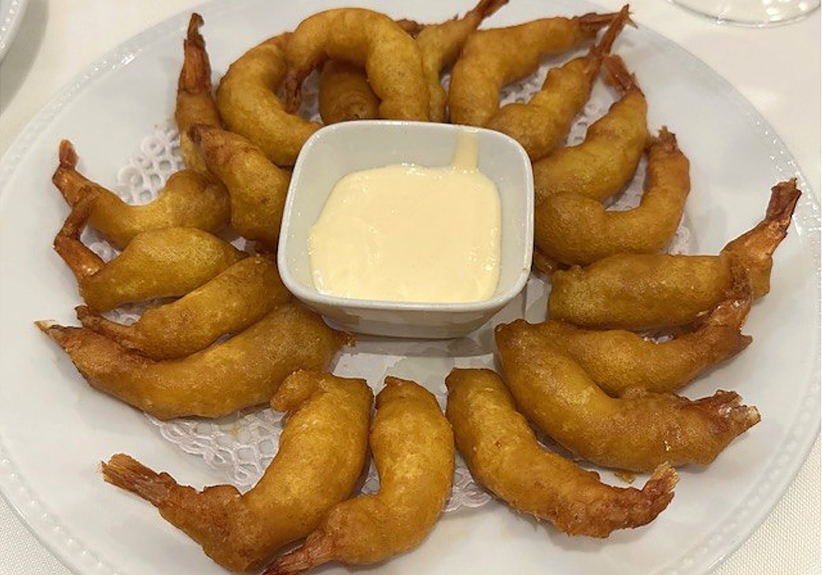 Gambas rebozadas de Azabache, en Huelva