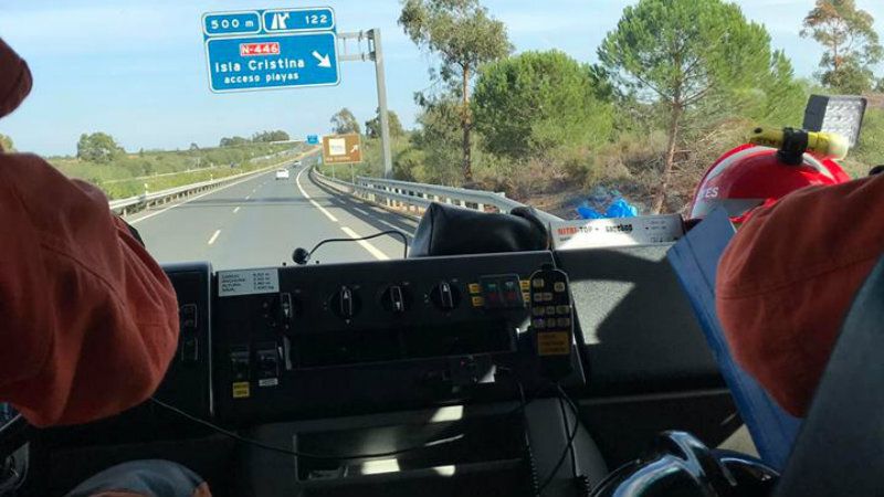 Un herido en un accidente con tres vehículos en Lepe