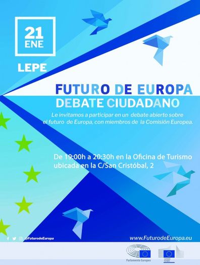La Diputación participará en Lepe en la iniciativa de debate 'Habla de Europa en tu ciudad'