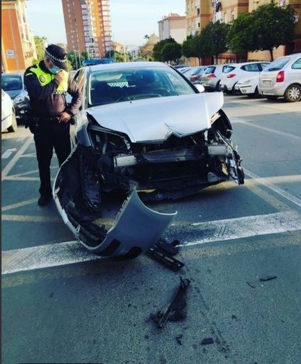 Accidentes sin heridos en la calle Rubén Darío