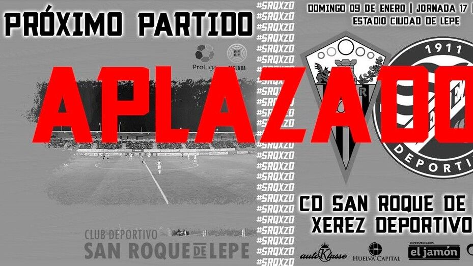 La RFEF aplaza el San Roque-Xerez Deportivo por Covid-19