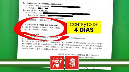 Denuncian que el SAS está llegando a hacer contratos de apenas cuatro días a enfermeras