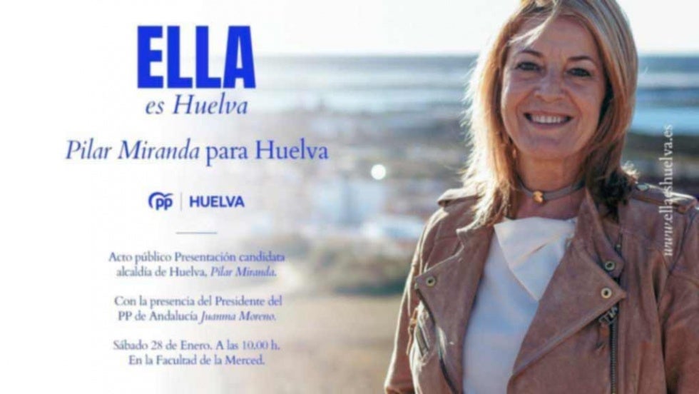 Juanma Moreno acompañará este sábado a Pilar Miranda en su presentación como candidata a la Alcaldía de Huelva