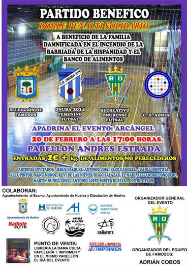 Organizan un partido ‘de famosos’ a beneficio de la familia afectada por el incendio de La Hispanidad