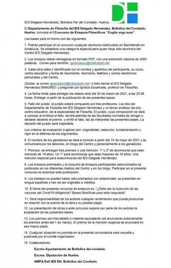 'Cogito ergo sum', el concurso que quiere hacer pensar a los jóvenes