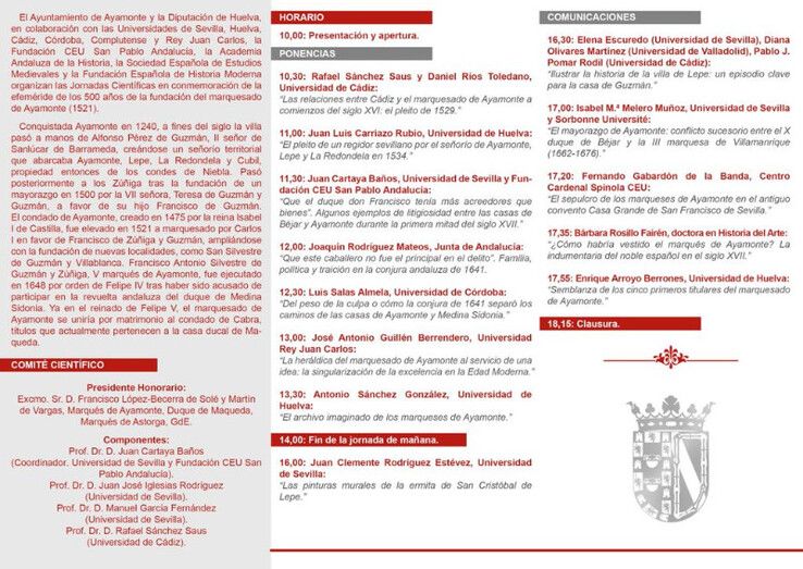 Ayamonte celebra las jornadas '500 años de la creación del marquesado'