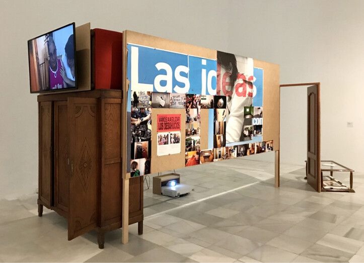 El moguereño Isaías Griñolo expone una obra sobre desahucios en el Reina Sofía