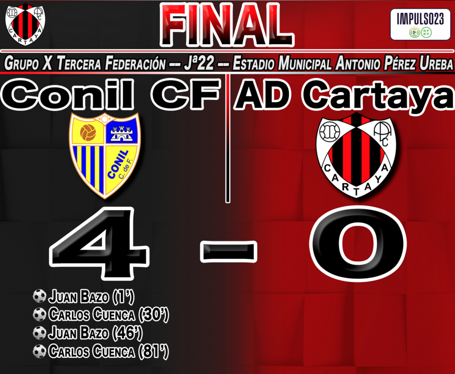 Bazo y Cuenca machacan al Cartaya (4-0)