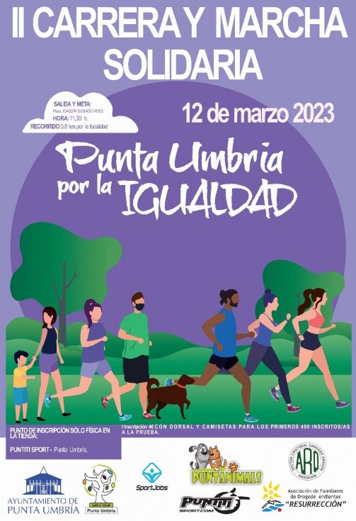 La marcha solidaria 'Punta Umbría por la Igualdad' se celebrará el 12 de marzo