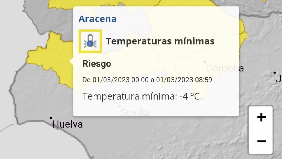 Temperaturas bajo cero: Aemet alerta de temperaturas de hasta -4 ºC esta madrugada en la Sierra