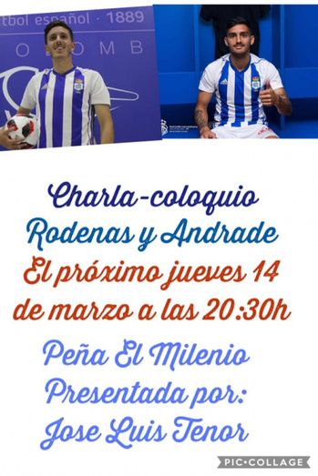 Charla-coloquio de Pablo Andrade y Alberto Ródenas en la peña El Milenio