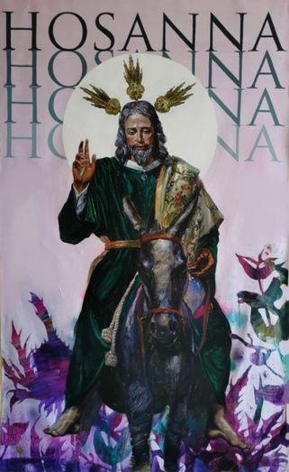 La obra en óleo y acrílico ‘Hosanna’, de Jesús Osorno, gana el certamen Balcones Cofrades