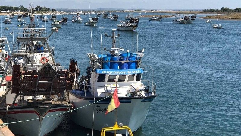 La flota pesquera onubense continúa parada al completo