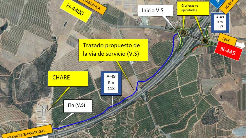El Gobierno tarda un año en formalizar las obras de acceso al chare de Lepe