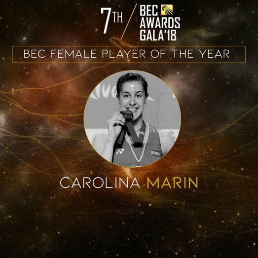 Carolina Marín, nombrada por tercera vez mejor jugadora europea del año