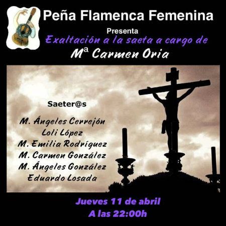 Tradicional Exaltación a la saeta en la Peña Cultural Flamenca Femenina de Huelva