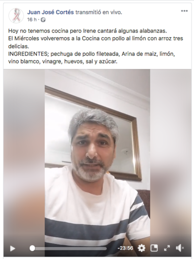 El runrún: Juan José Cortés se reinventa… como ‘cocinitas’