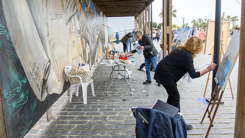 El I Encuentro de pintura de Diputación premiará tres vistas del Muelle de las Carabelas